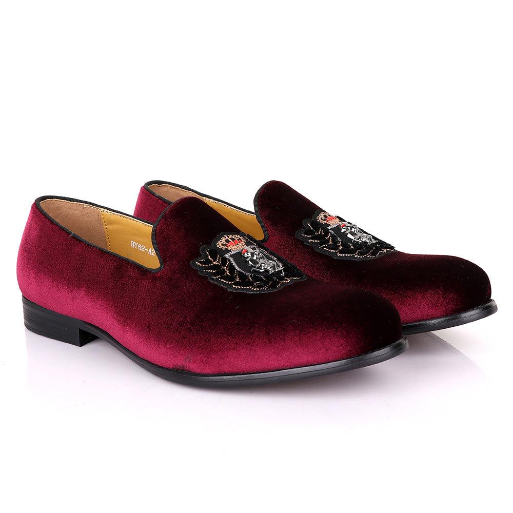 Terry Taylors Exotic Suede Crown Red Shoe - Obeezi