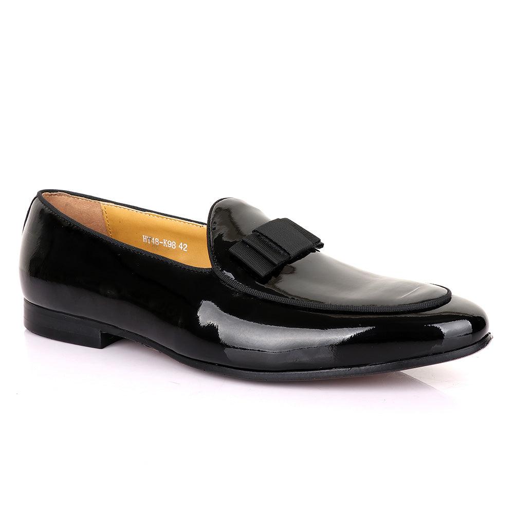 Terry Taylors Glossy Black Formal Leather Shoe - Obeezi