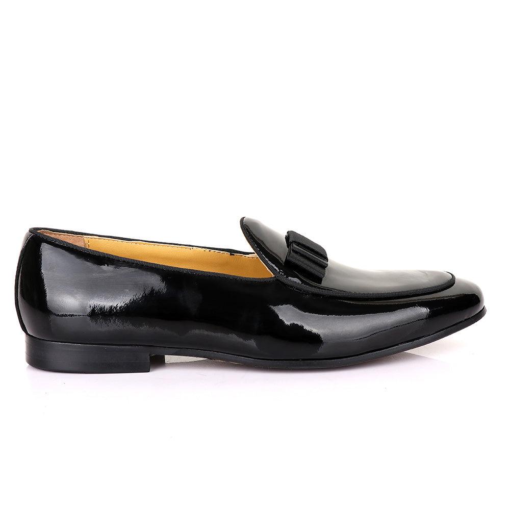 Terry Taylors Glossy Black Formal Leather Shoe - Obeezi