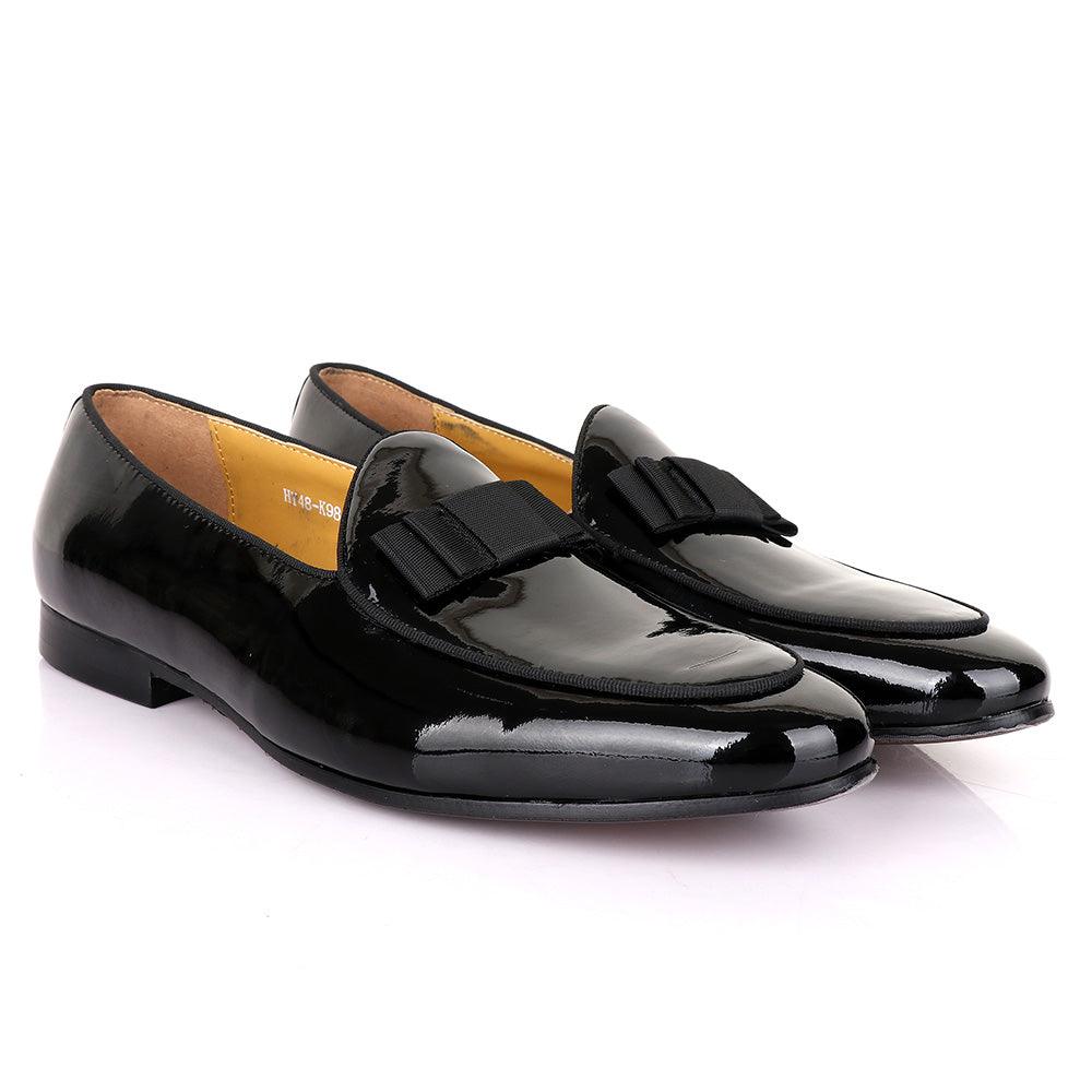Terry Taylors Glossy Black Formal Leather Shoe - Obeezi