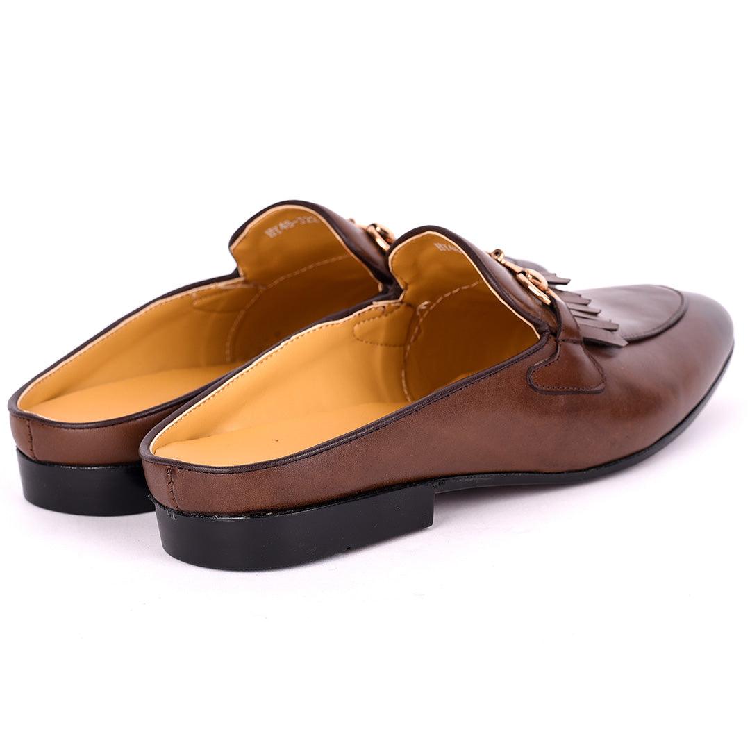 Terry Taylors Lashes Brown Leather Half Shoe - Obeezi.com