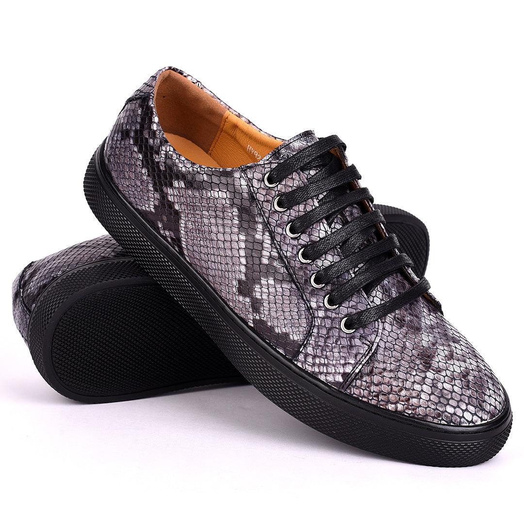 Terry Taylors Leopard Inspired Leather Laced Men's Sneaker Shoe - Obeezi.com