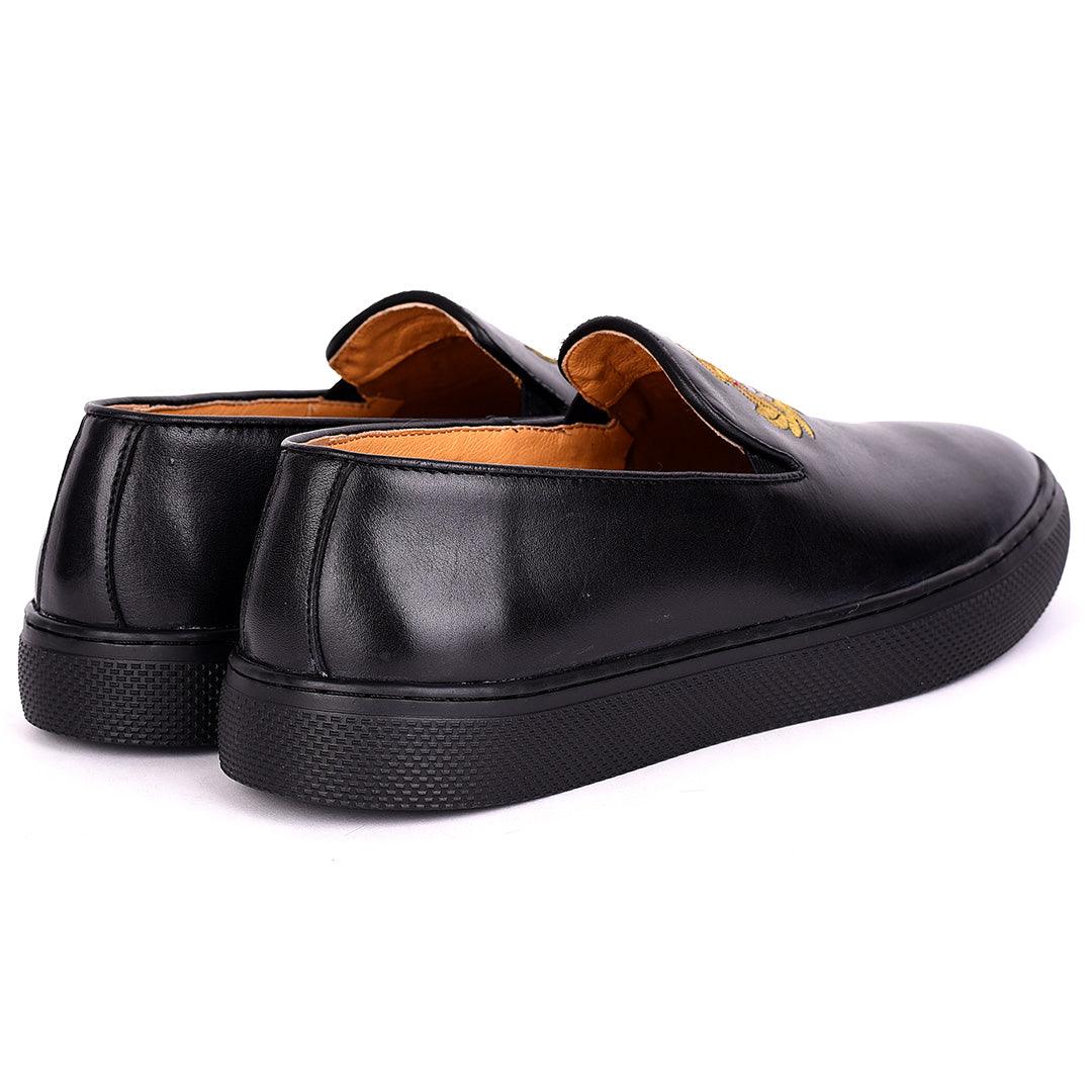 Terry Taylors Logo Embroidered All Black Sneaker Shoe - Obeezi.com