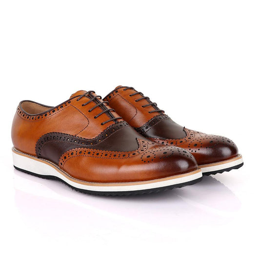 Terry Taylors Oxford Brown and Coffee Sneaker Shoe - Obeezi