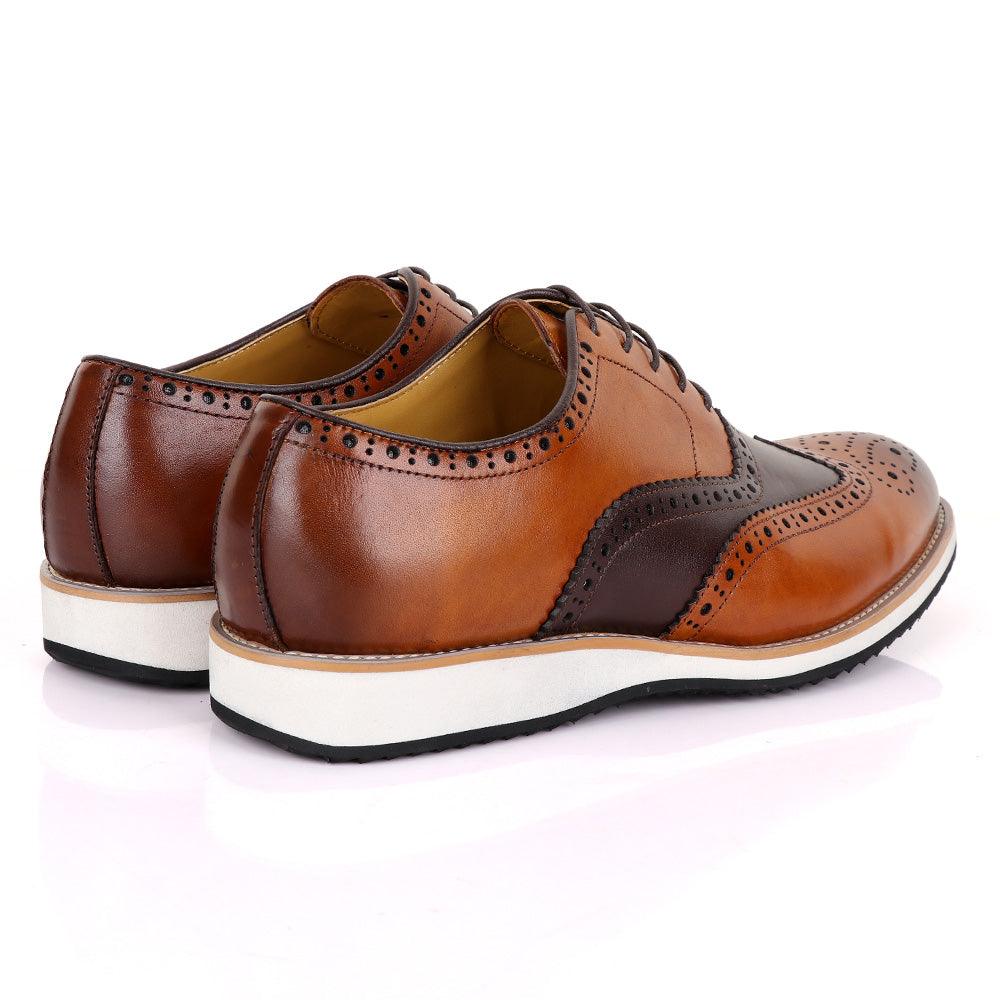 Terry Taylors Oxford Brown and Coffee Sneaker Shoe - Obeezi