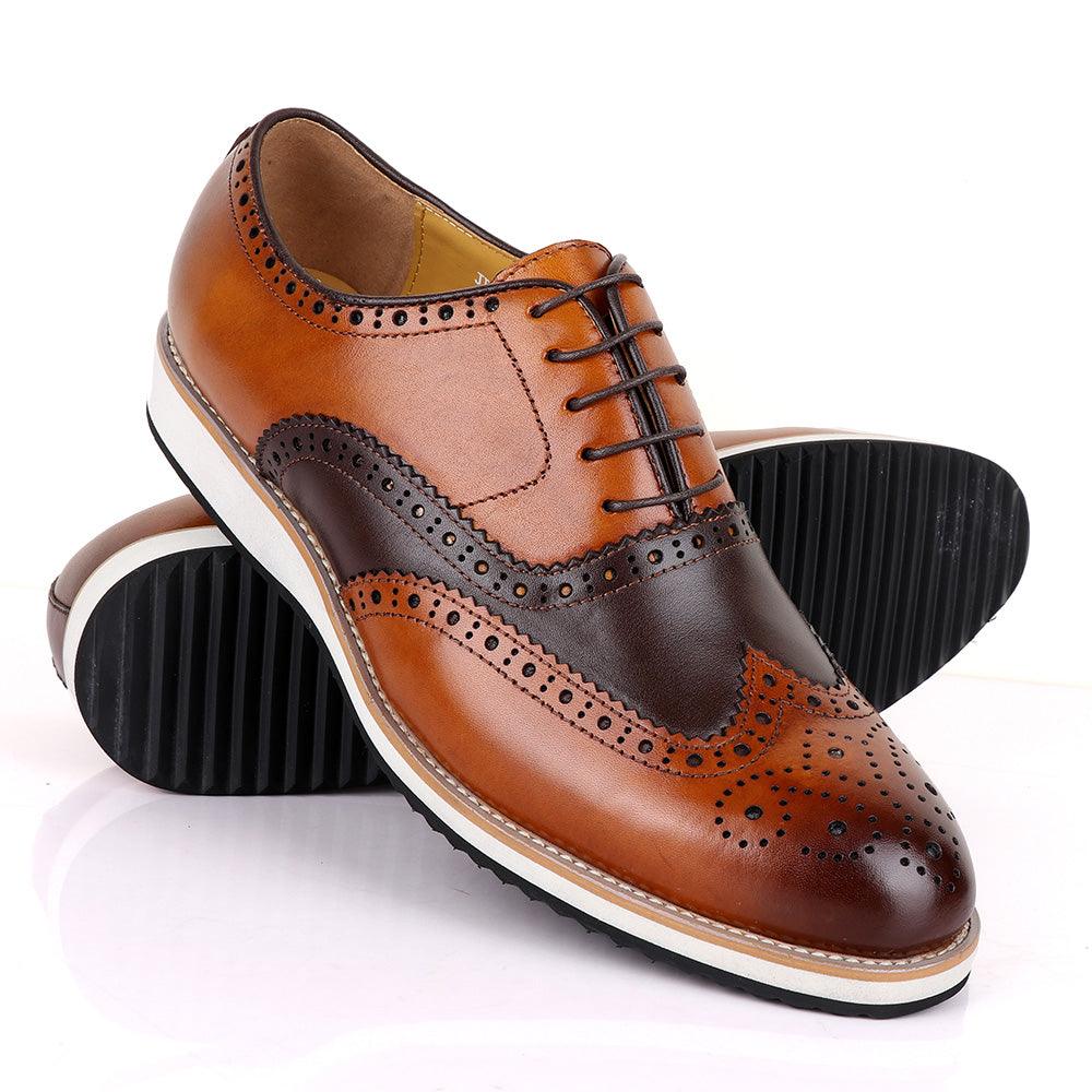Terry Taylors Oxford Brown and Coffee Sneaker Shoe - Obeezi