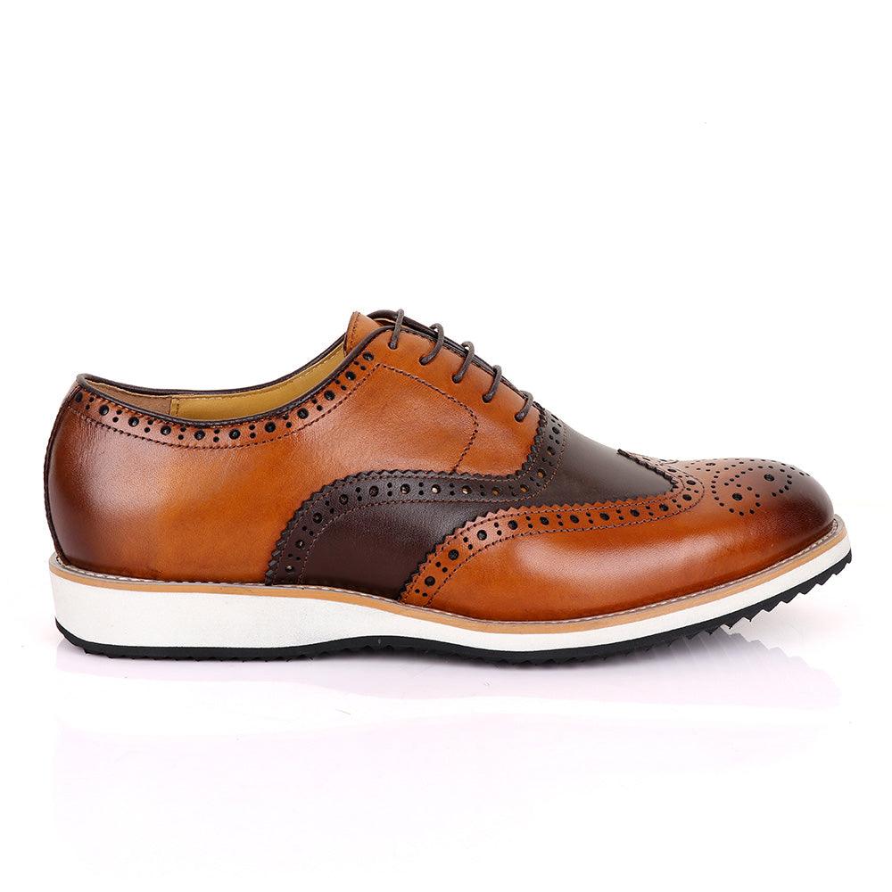 Terry Taylors Oxford Brown and Coffee Sneaker Shoe - Obeezi