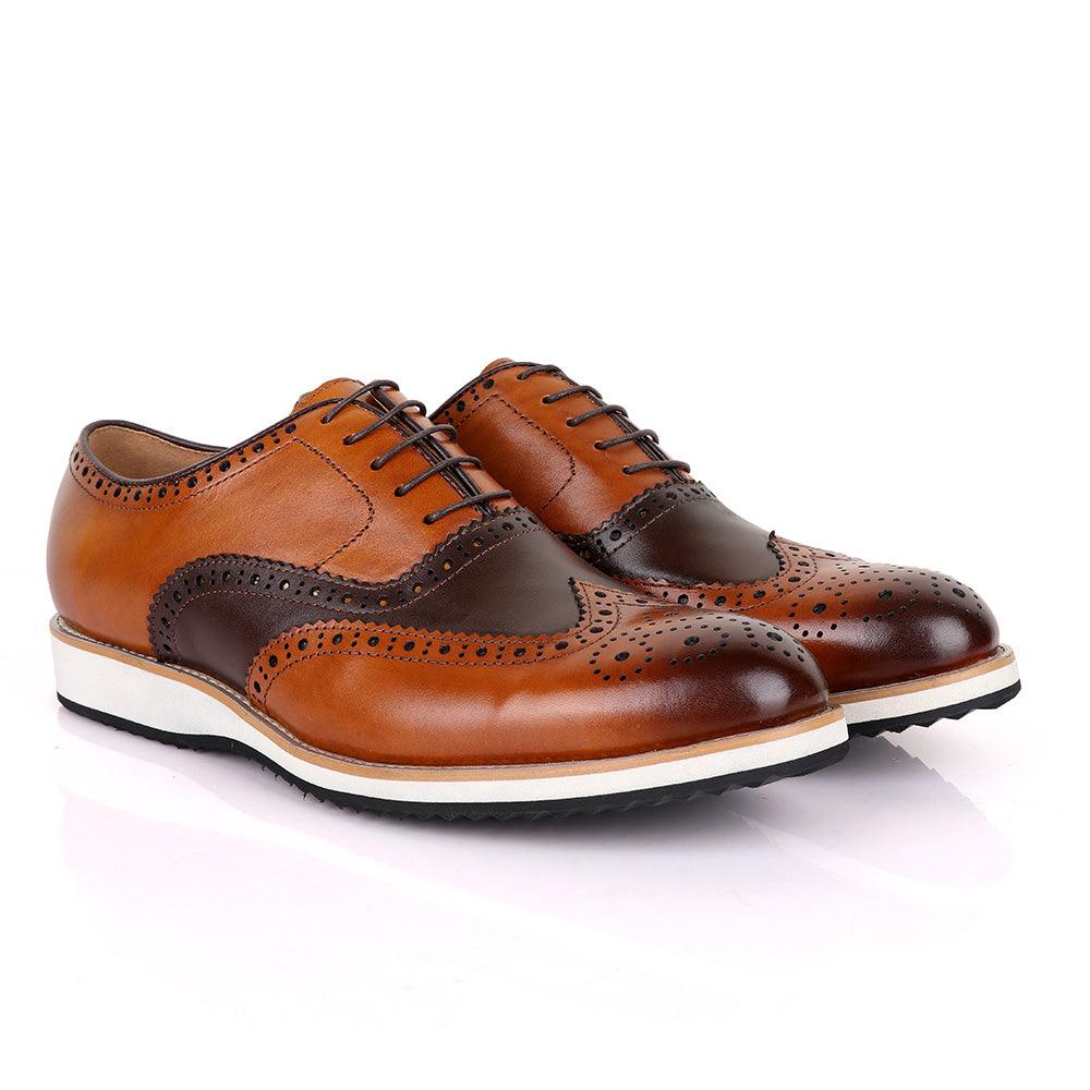 Terry Taylors Oxford Brown and Coffee Sneaker Shoe - Obeezi