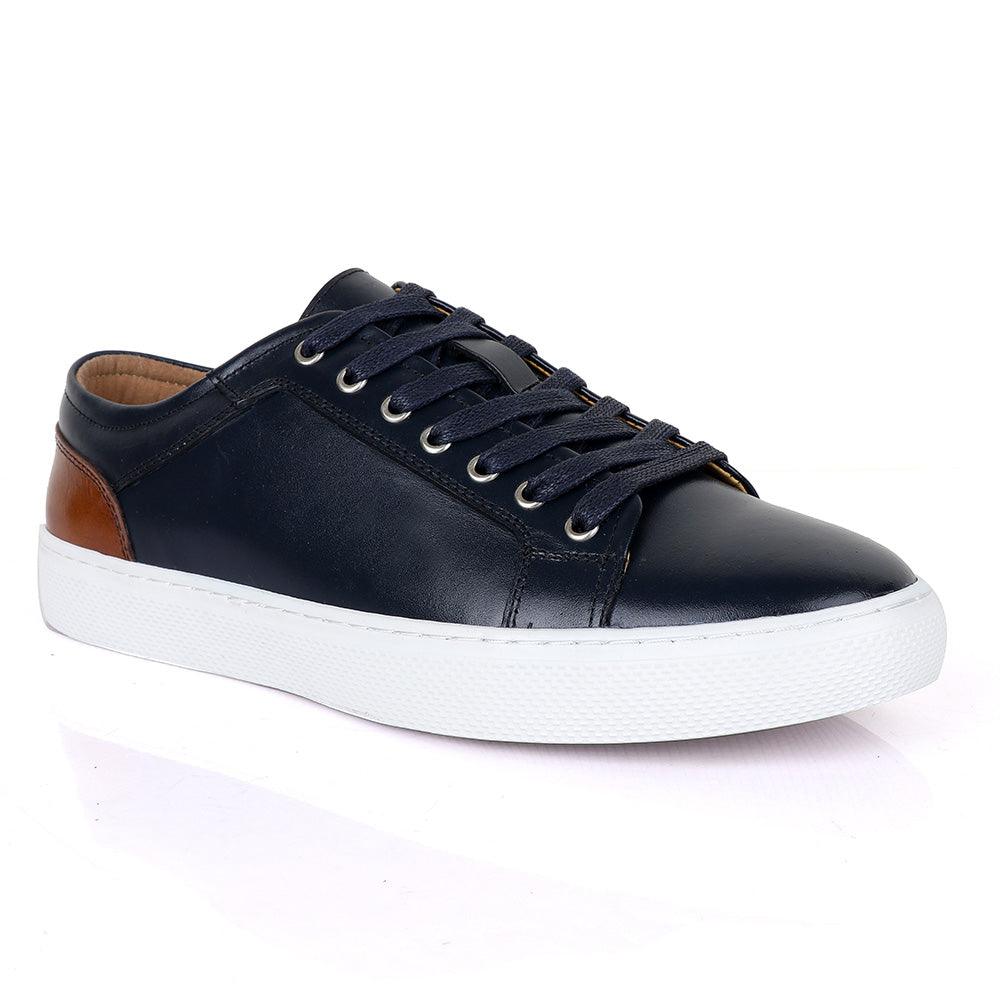 Terry Taylors Oxford Classic Blue and Brown Mix Sneaker Shoe - Obeezi