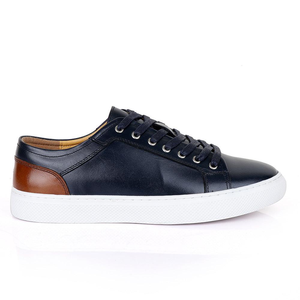 Terry Taylors Oxford Classic Blue and Brown Mix Sneaker Shoe - Obeezi