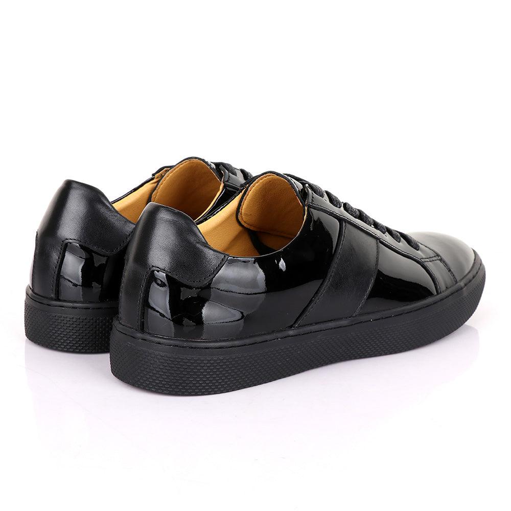 Terry Taylors Oxford Glossy Black Sneakers shoe - Obeezi