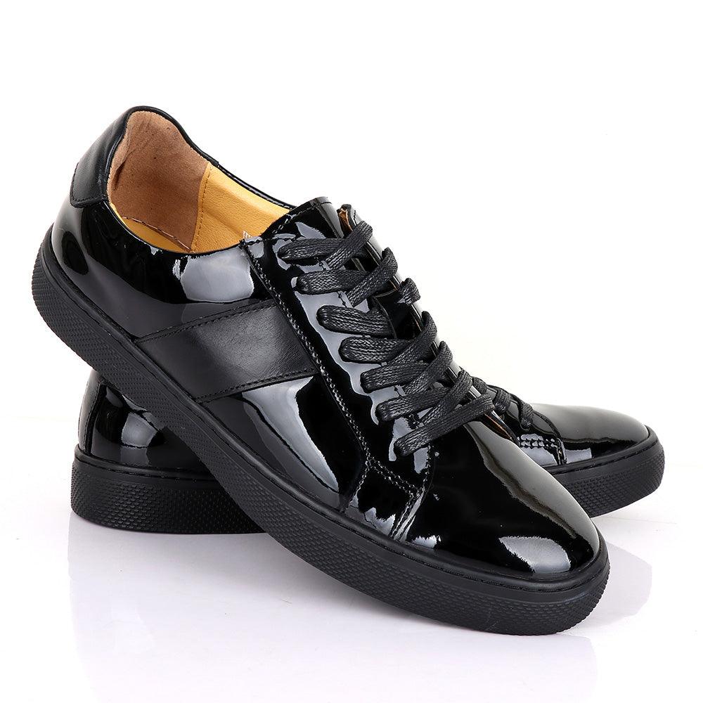 Terry Taylors Oxford Glossy Black Sneakers shoe - Obeezi