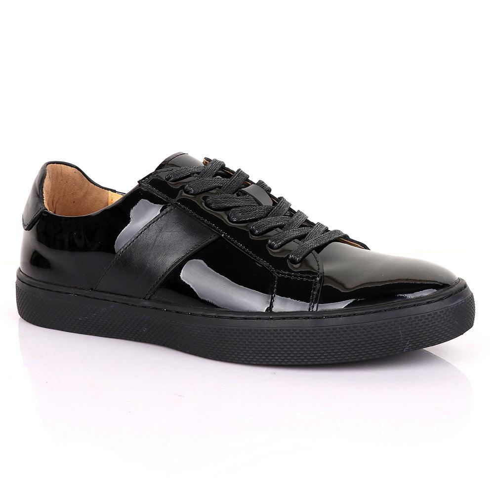 Terry Taylors Oxford Glossy Black Sneakers shoe - Obeezi