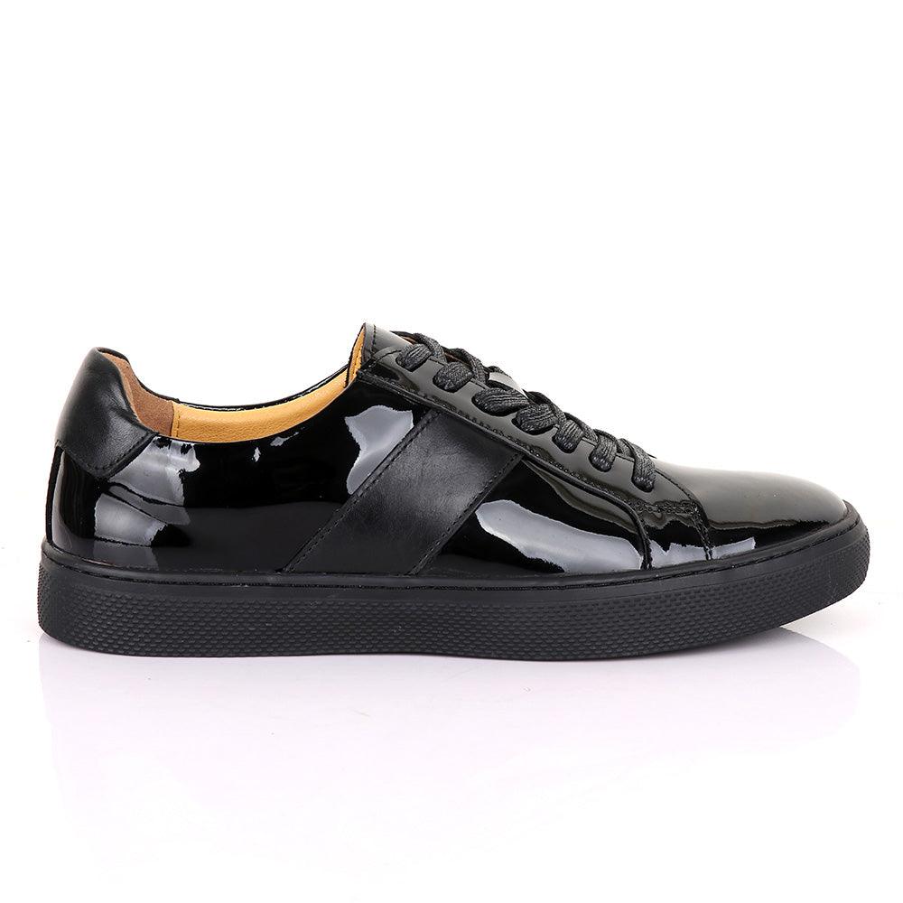 Terry Taylors Oxford Glossy Black Sneakers shoe - Obeezi
