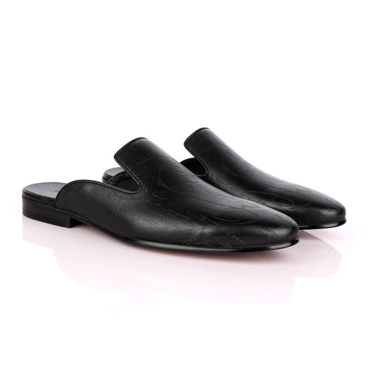 Terry Taylors Signature Crest Black Half Shoe. - Obeezi