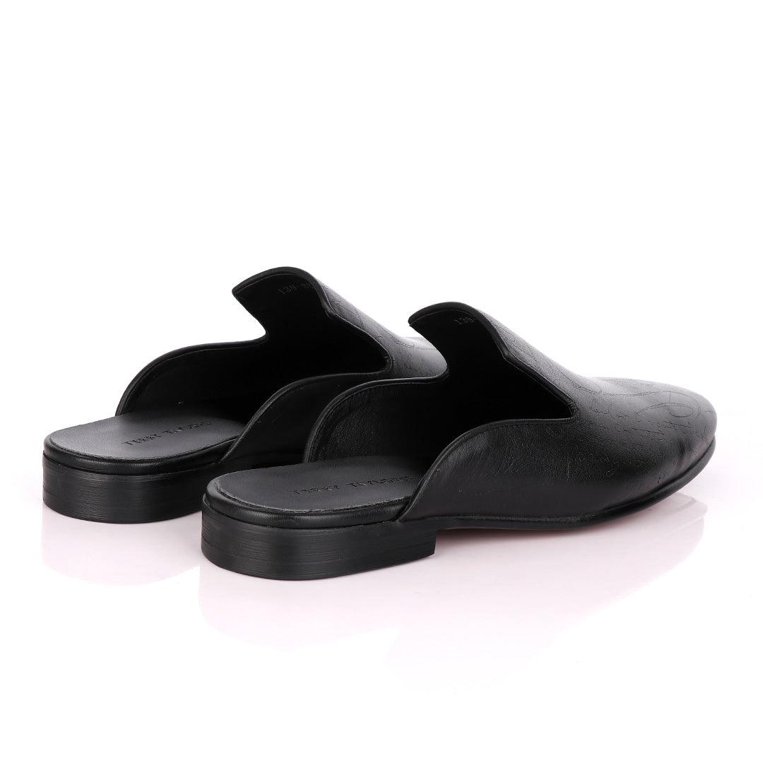 Terry Taylors Signature Crest Black Half Shoe. - Obeezi