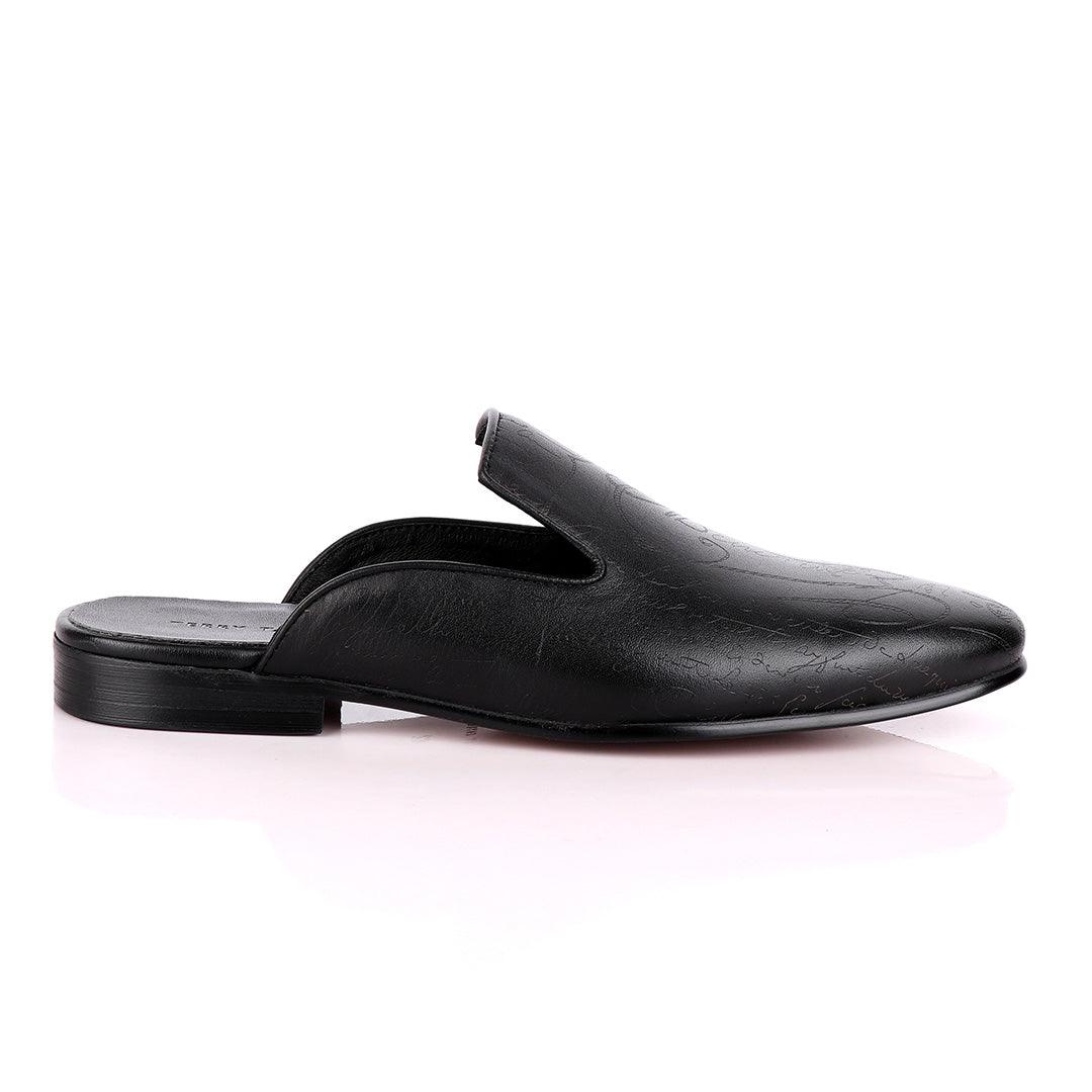 Terry Taylors Signature Crest Black Half Shoe. - Obeezi