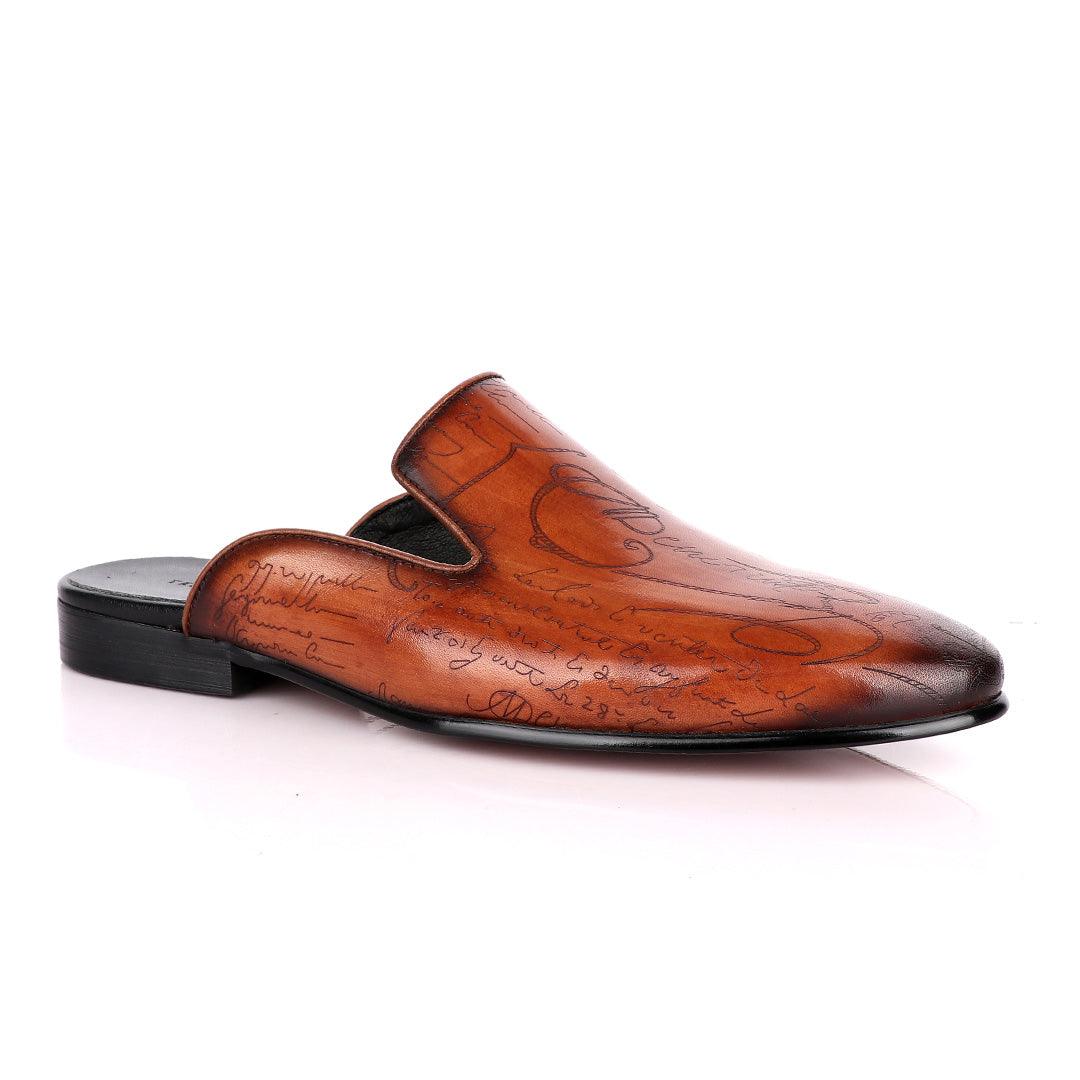 Terry Taylors Signature Crest Brown Half Shoe. - Obeezi
