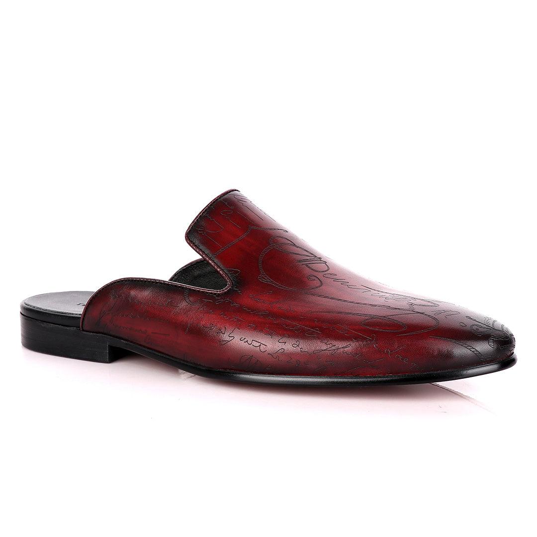 Terry Taylors Signature Crest Wine Half Shoe. - Obeezi