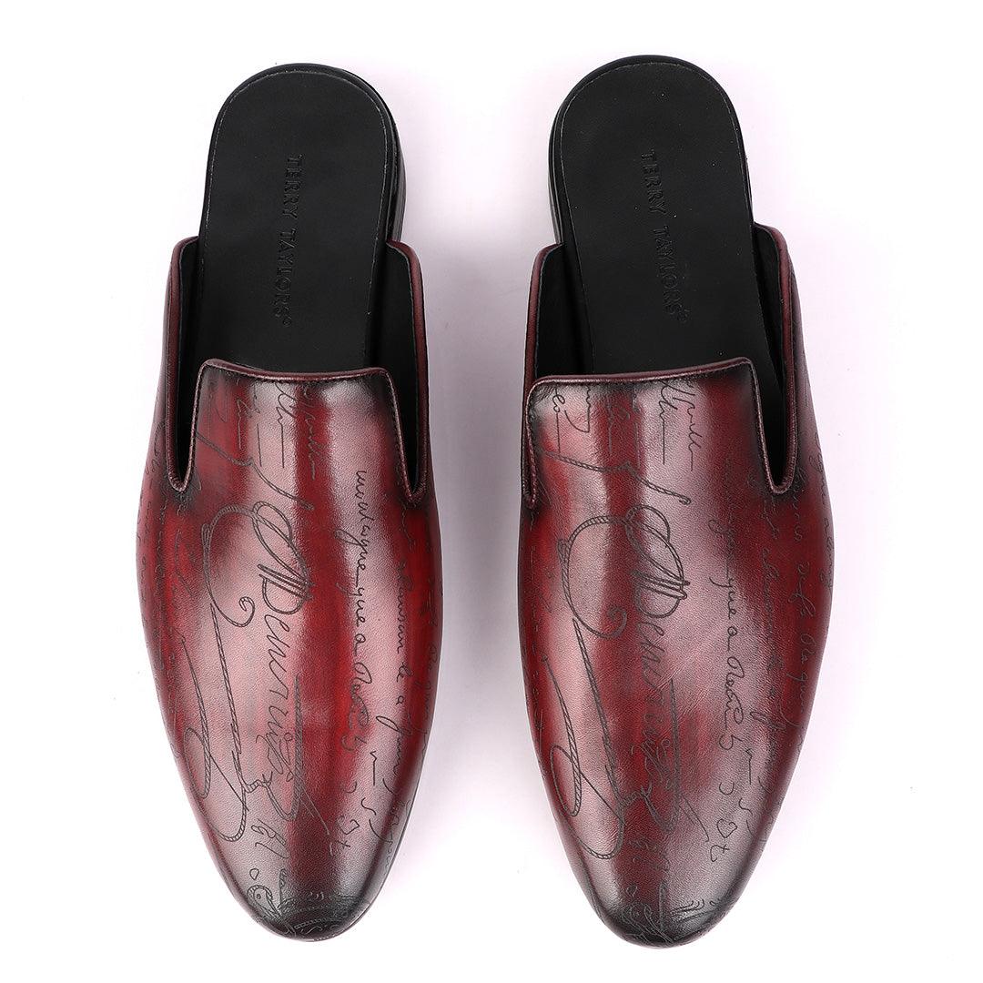 Terry Taylors Signature Crest Wine Half Shoe. - Obeezi