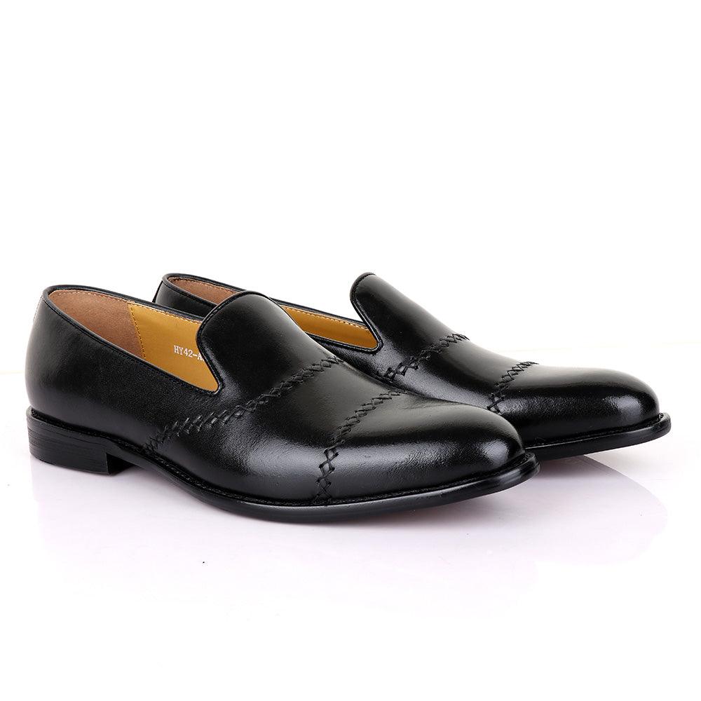 Terry Taylors Treading Black Leather Shoe - Obeezi