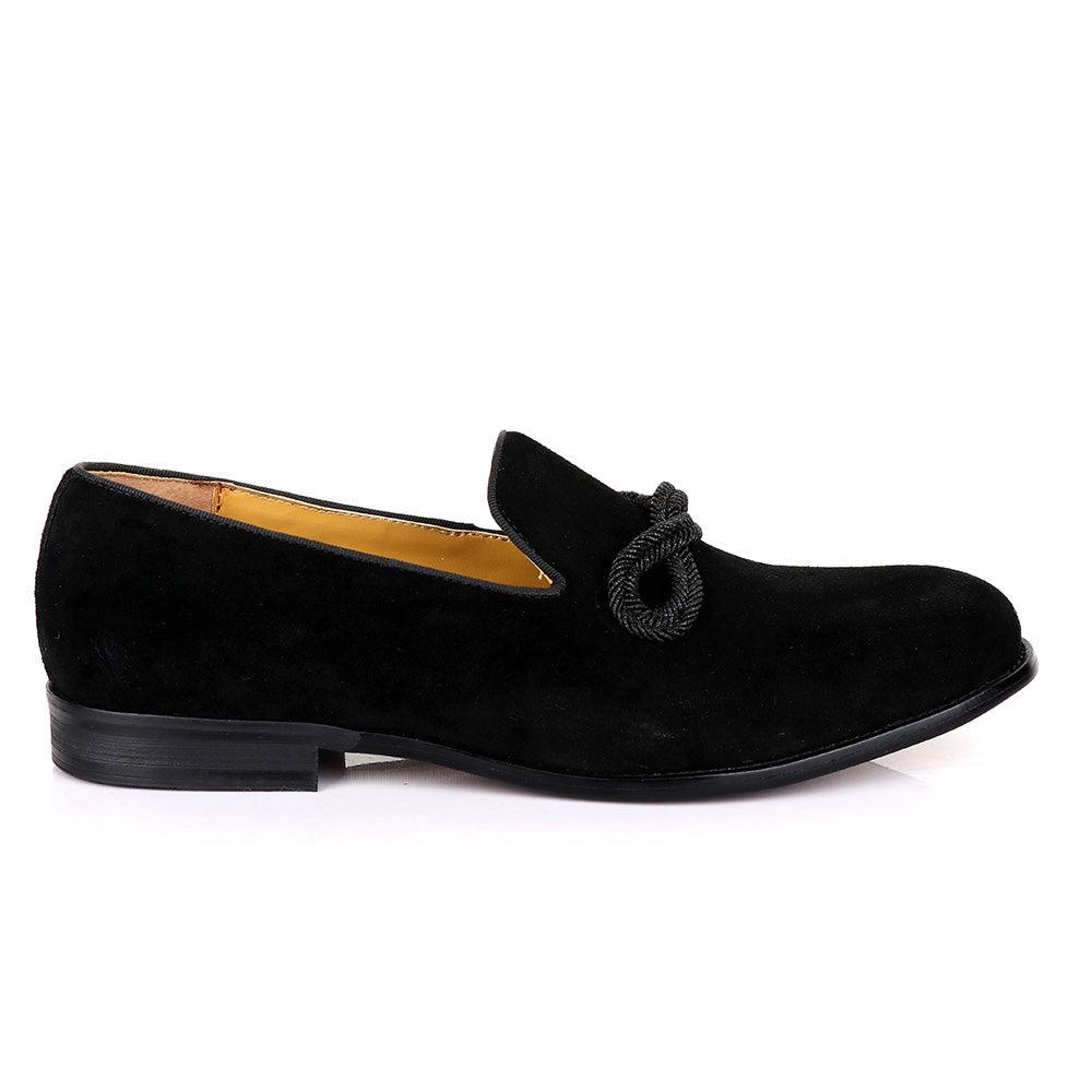 Terry Taylors Twist Black Suede Formal Shoe - Obeezi
