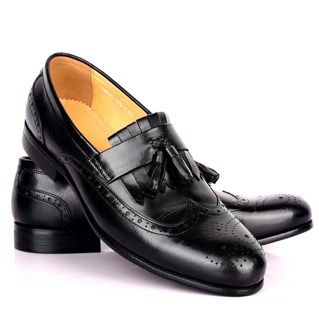 Tford Formal Comfort Black Men's Fringe Shoes - Obeezi.com