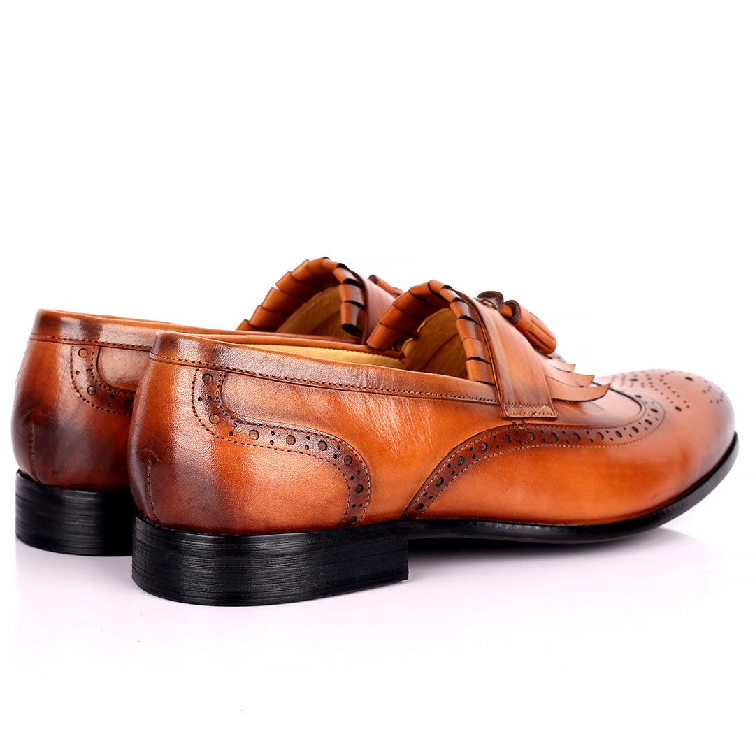 Tford Formal Comfort Brown Men's Fringe Shoes - Obeezi.com