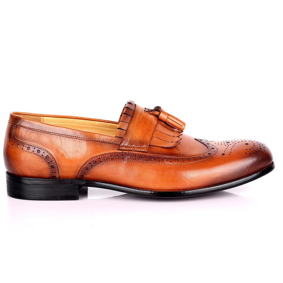 Tford Formal Comfort Brown Men's Fringe Shoes - Obeezi.com