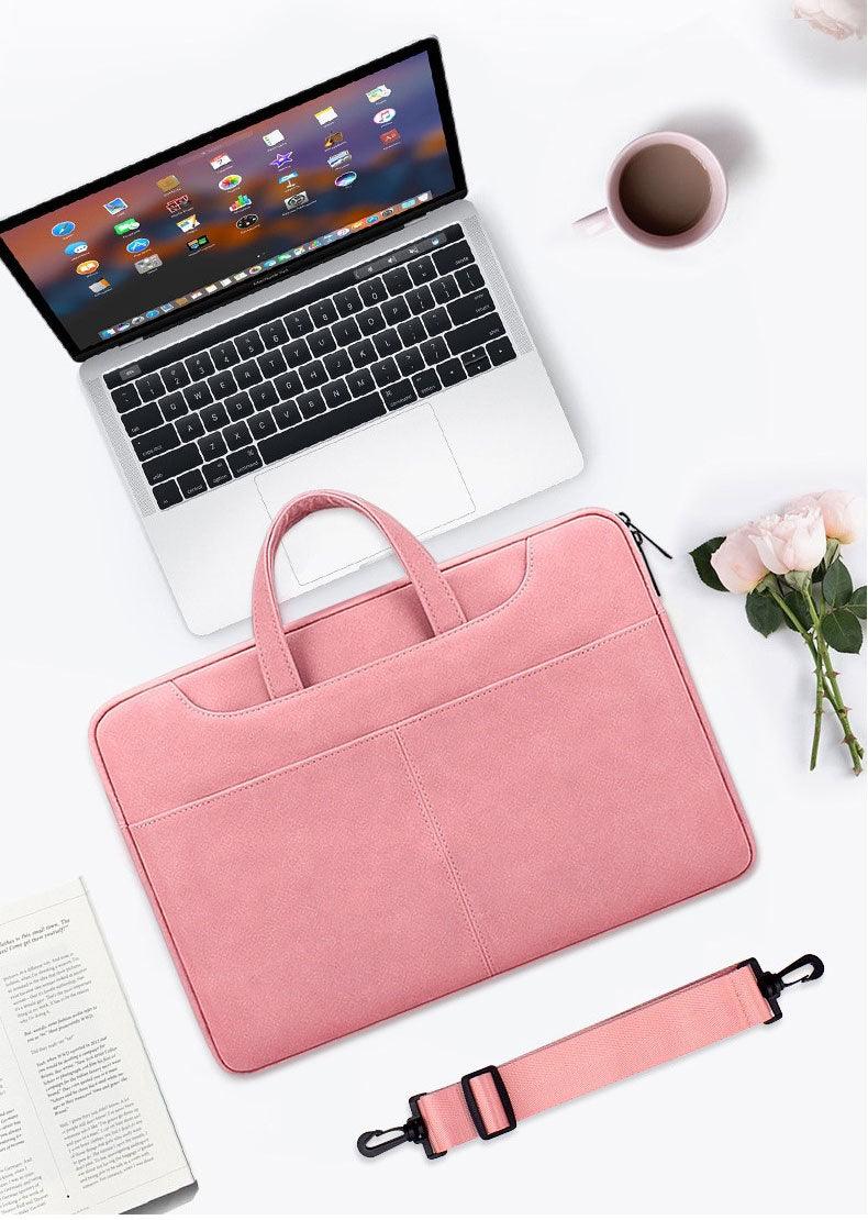 The Latest Sleek And Stylish Padded Inner Designed Shoulder Strap Laptop Bag- Pink - Obeezi.com