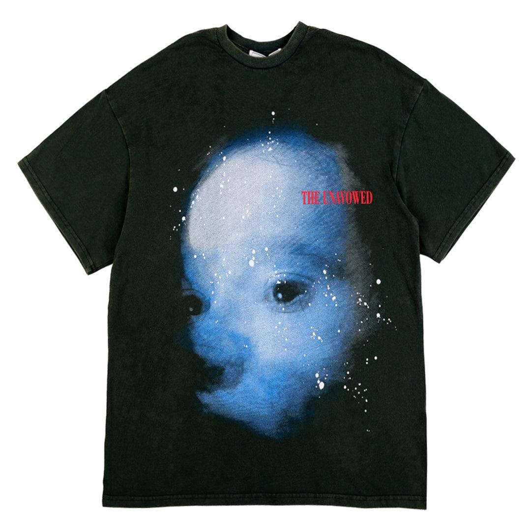 The Unavowed Head Sketch Designed Over Size T-Shirt- Green - Obeezi.com