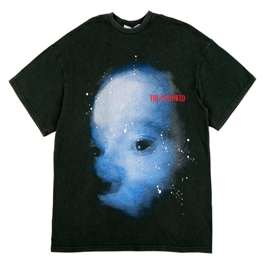 The Unavowed Head Sketch Designed Over Size T-Shirt- Green - Obeezi.com