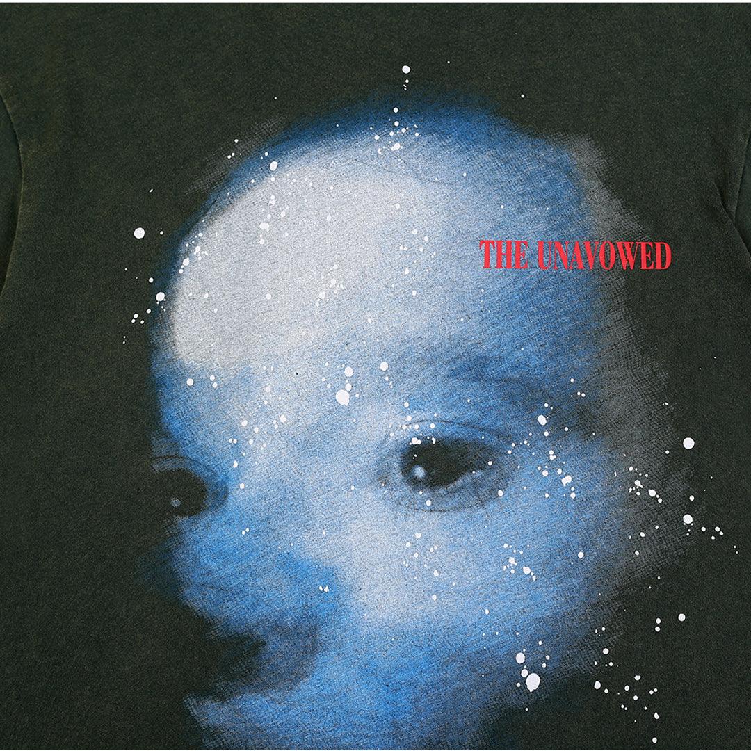 The Unavowed Head Sketch Designed Over Size T-Shirt- Green - Obeezi.com