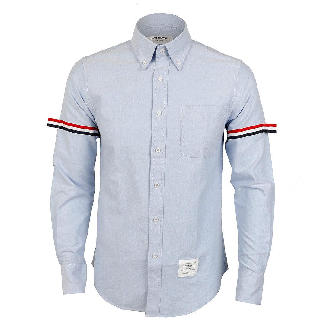 Thom Browne Classic 3 Arm Stripe B.D Sky Blue Oxford Shirt - Obeezi
