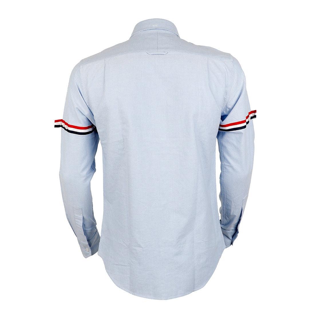 Thom Browne Classic 3 Arm Stripe B.D Sky Blue Oxford Shirt - Obeezi