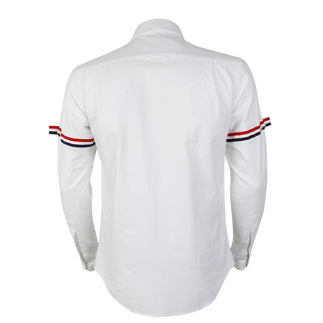 Thom Browne Classic 3 Arm,Stripe Oxford B.D White Shirt - Obeezi