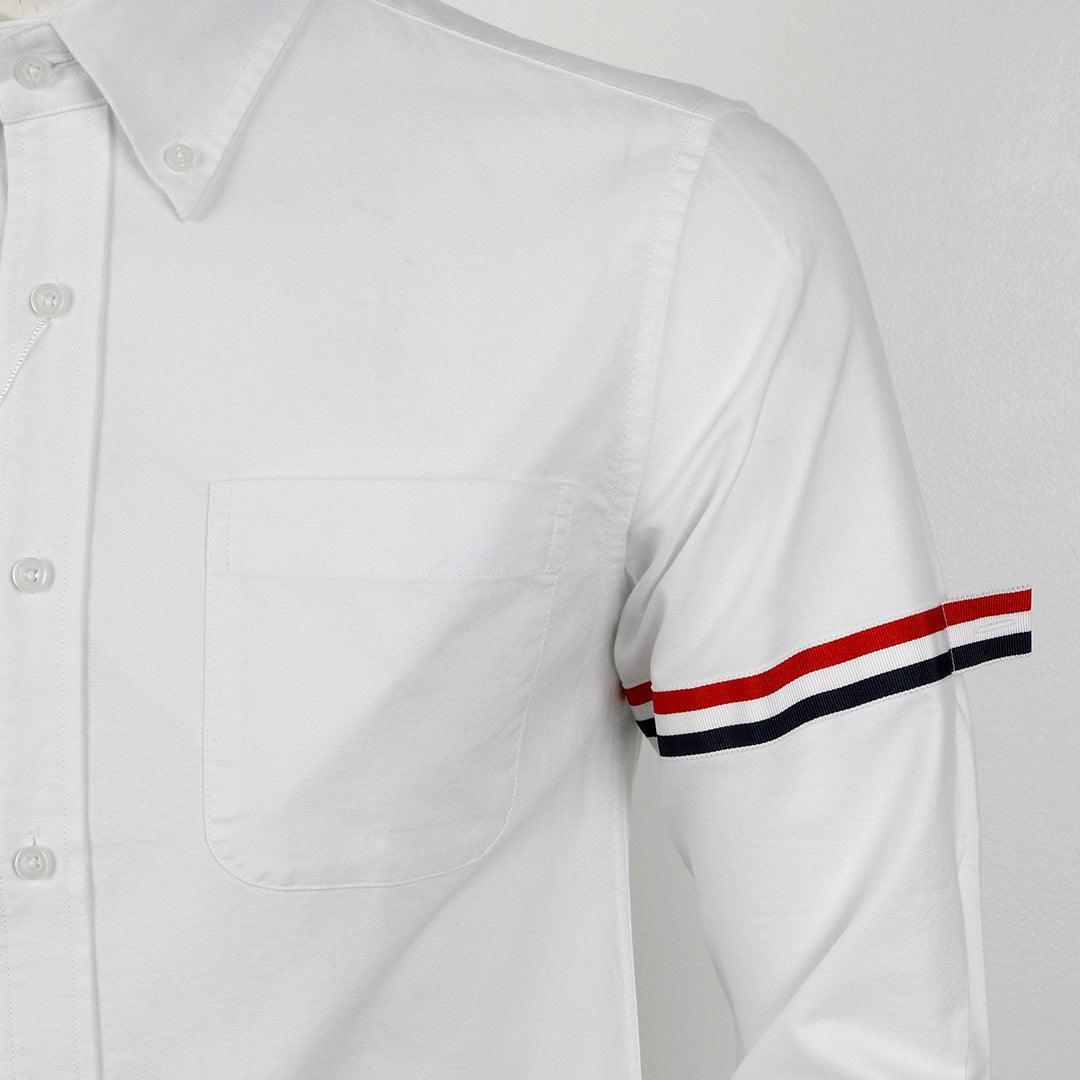 Thom Browne Classic 3 Arm,Stripe Oxford B.D White Shirt - Obeezi