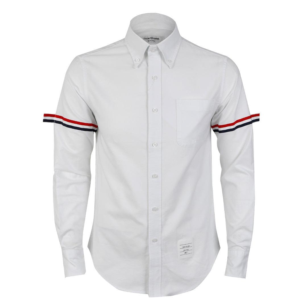 Thom Browne Classic 3 Arm,Stripe Oxford B.D White Shirt - Obeezi