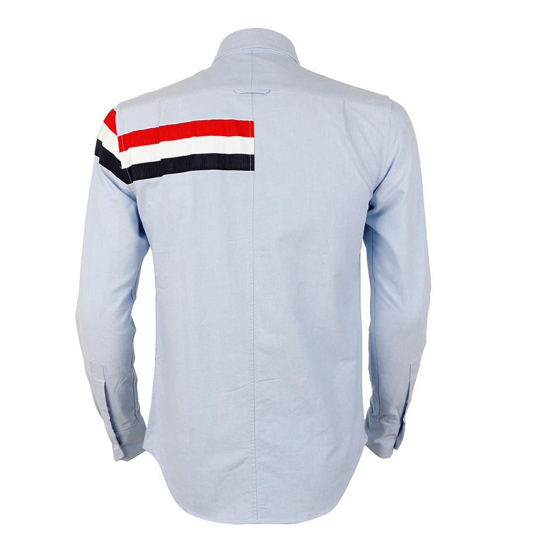 Thom Browne Classic 3 Body Stripe Oxford B.D Sky Blue Shirt - Obeezi