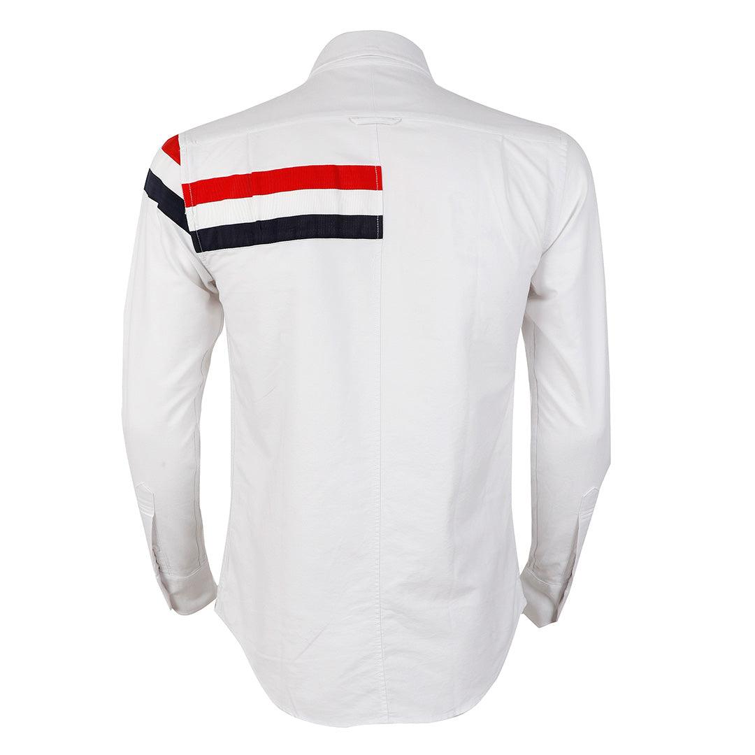 Thom Browne Classic 3 Body Stripe Oxford B.D White Shirt - Obeezi