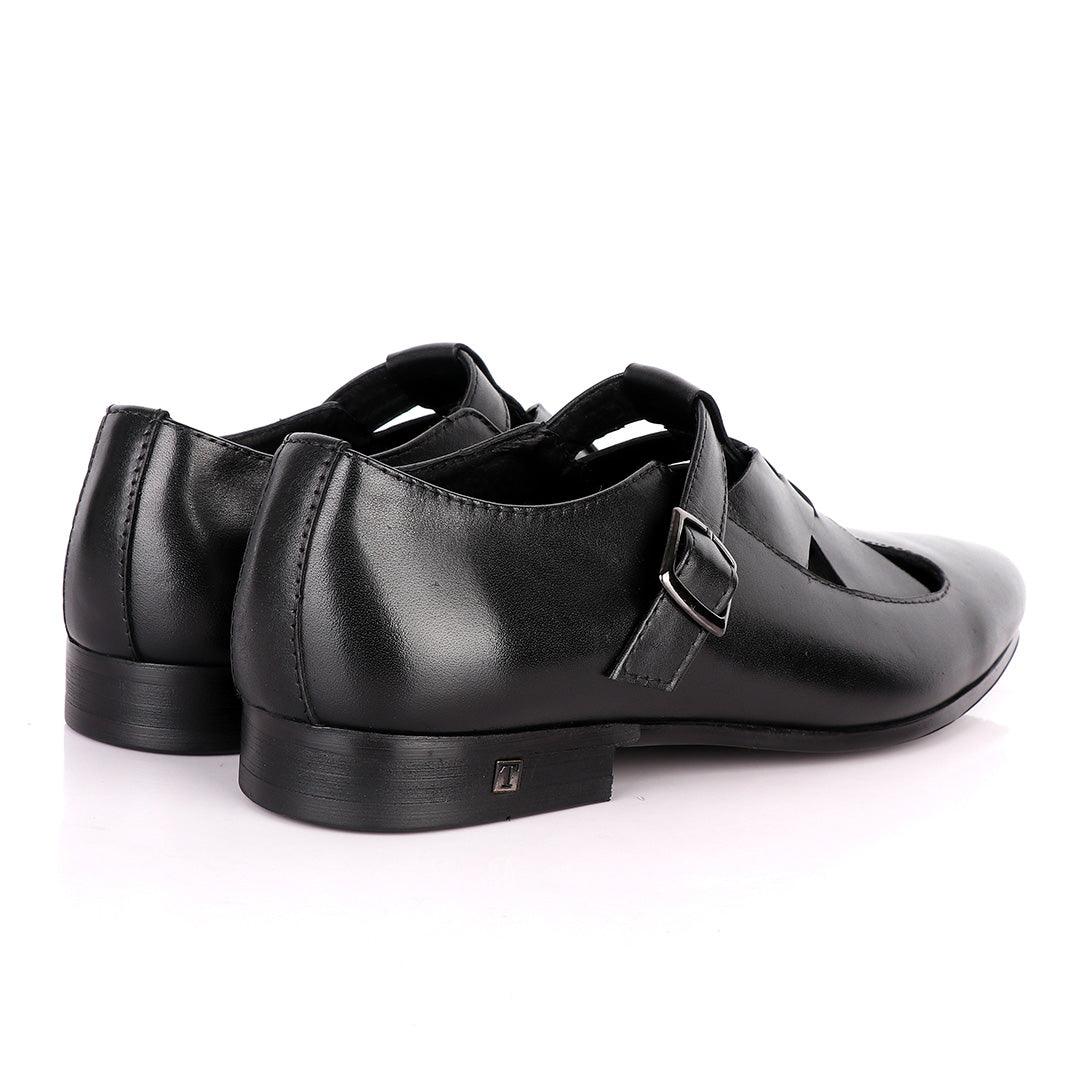 Thom Browne Twisted Design Black Leather Shoe - Obeezi