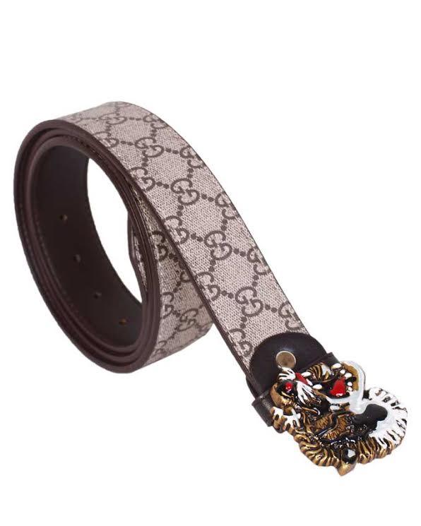 Tiger Buckle Belt Biege - Obeezi.com