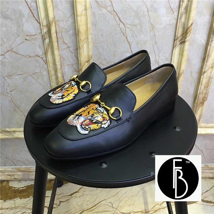 Tiger Flat crested Black shoes - Obeezi