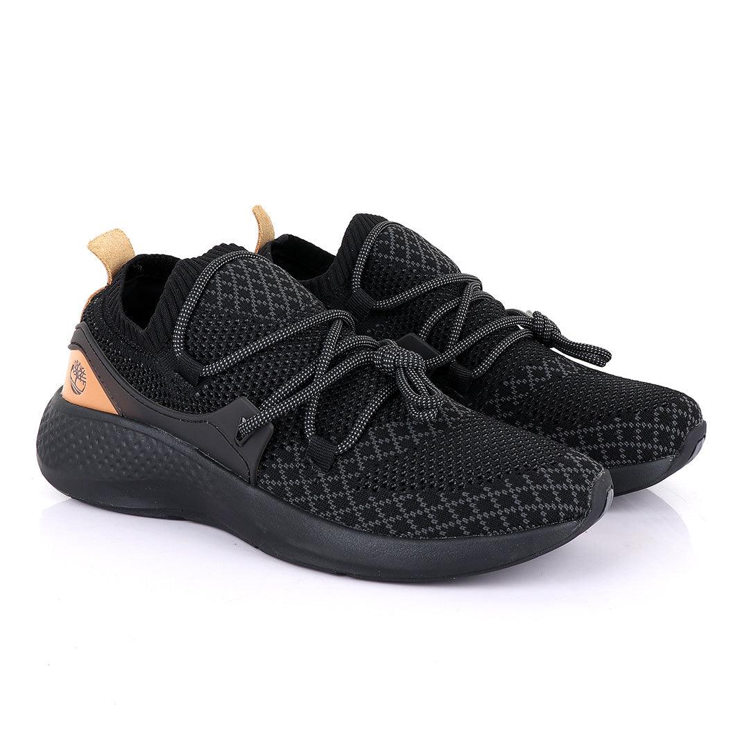 Tim Flyroam Go Knit Wide All Black Aerocore Sneakers - Obeezi