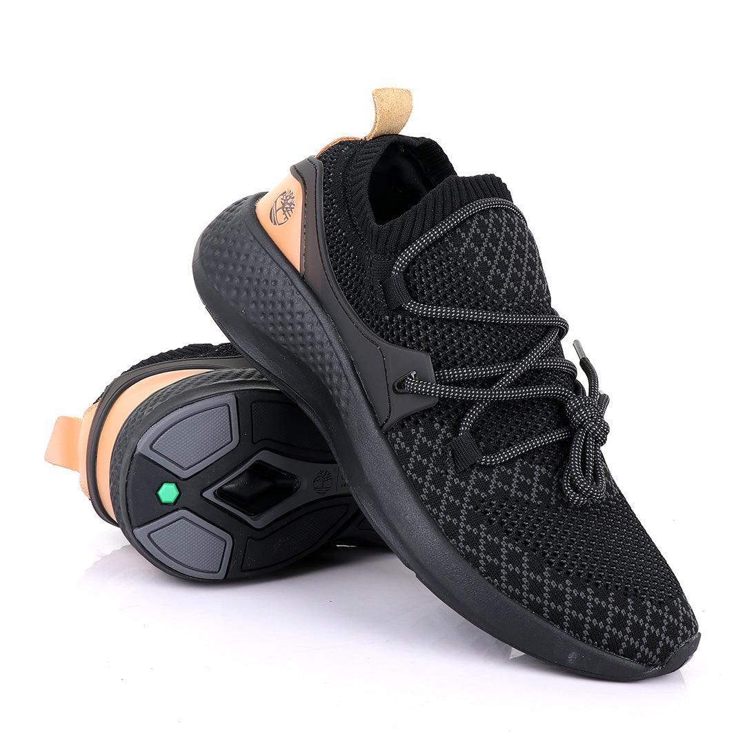 Tim Flyroam Go Knit Wide All Black Aerocore Sneakers - Obeezi