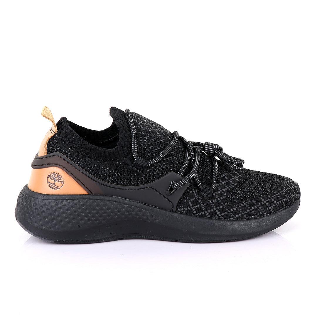 Tim Flyroam Go Knit Wide All Black Aerocore Sneakers - Obeezi