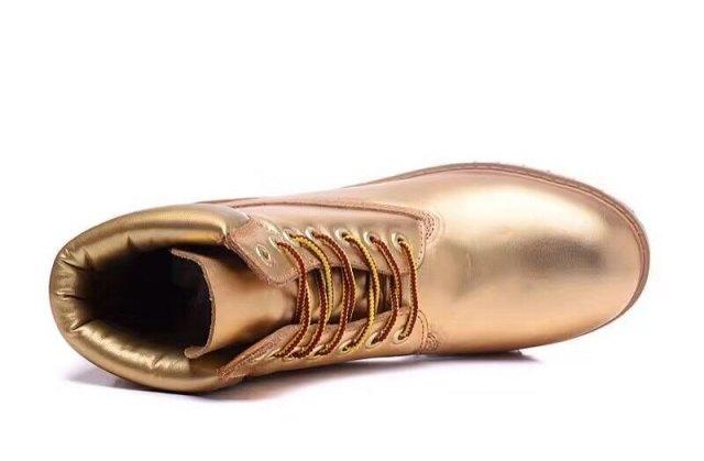 Timber 6 Inch Dazzling Metal Gold Mens Boots - Obeezi