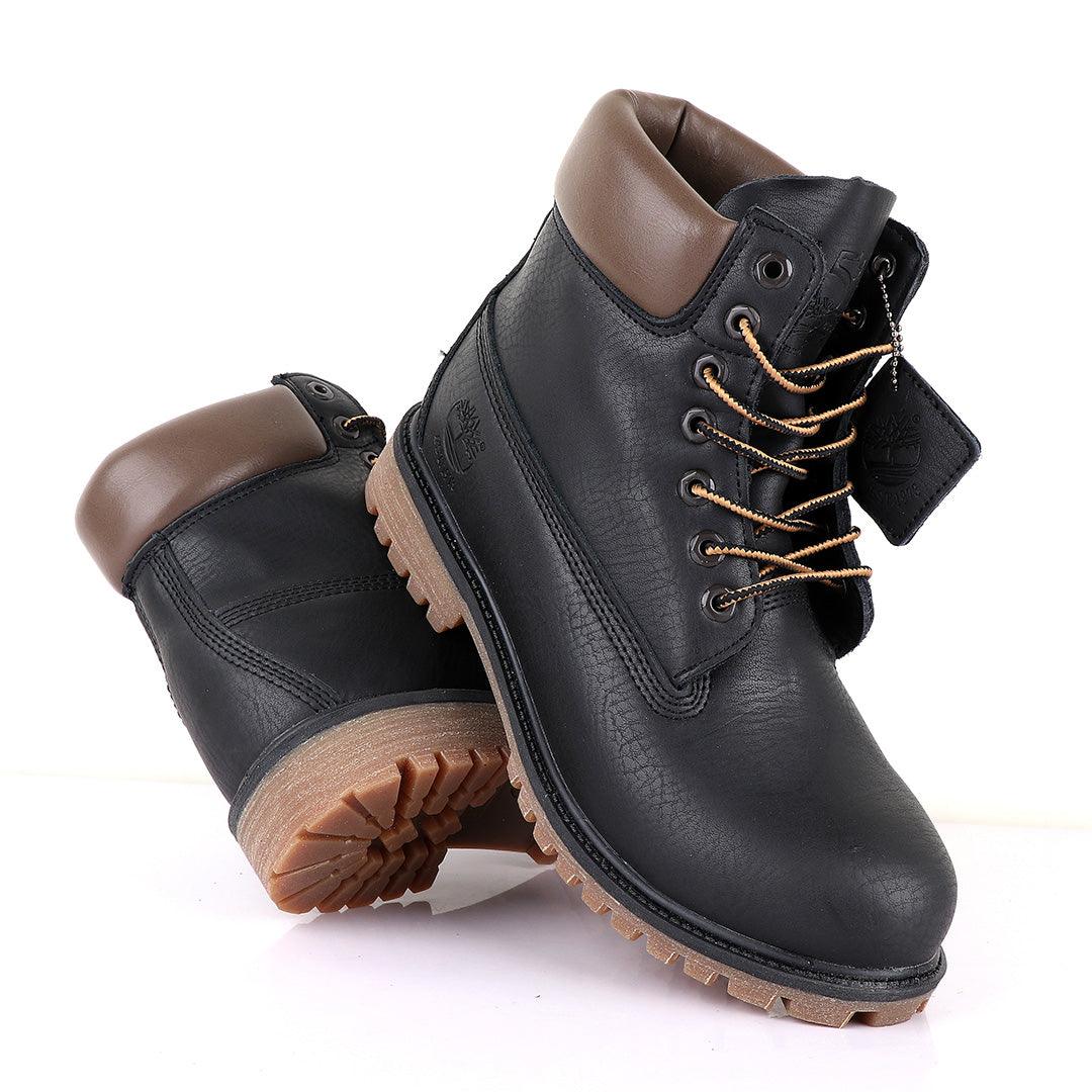 Timberland 6 Classic Black Leather Boots - Obeezi