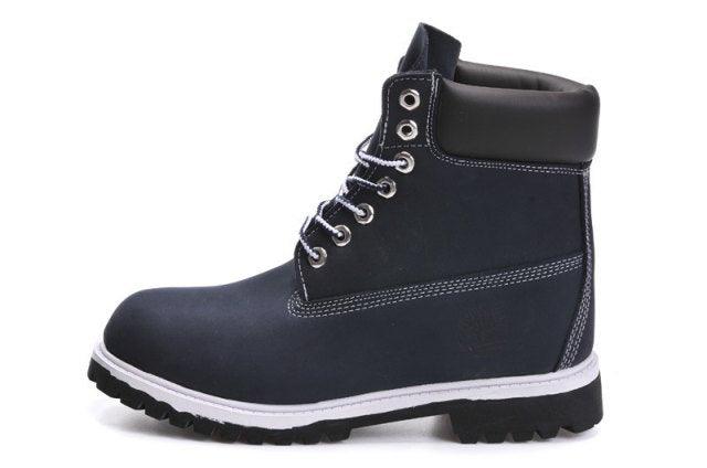 Timberland 6 Inch Nubuck Leather Navy Blue White Breathable Vent Tech Boots - Obeezi