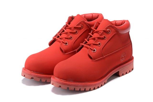 Timberland Classic Premium Boots Red Waterproof Chukka Boots - Obeezi